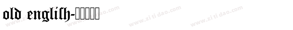 old english字体转换